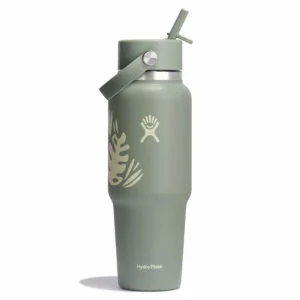 32 oz Wide Mouth Travel Bottle with Flex Straw Cap